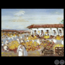 PLAZA GUASÚ 1904, 1980 - Óleo de IGNACIO NÚÑEZ SOLER